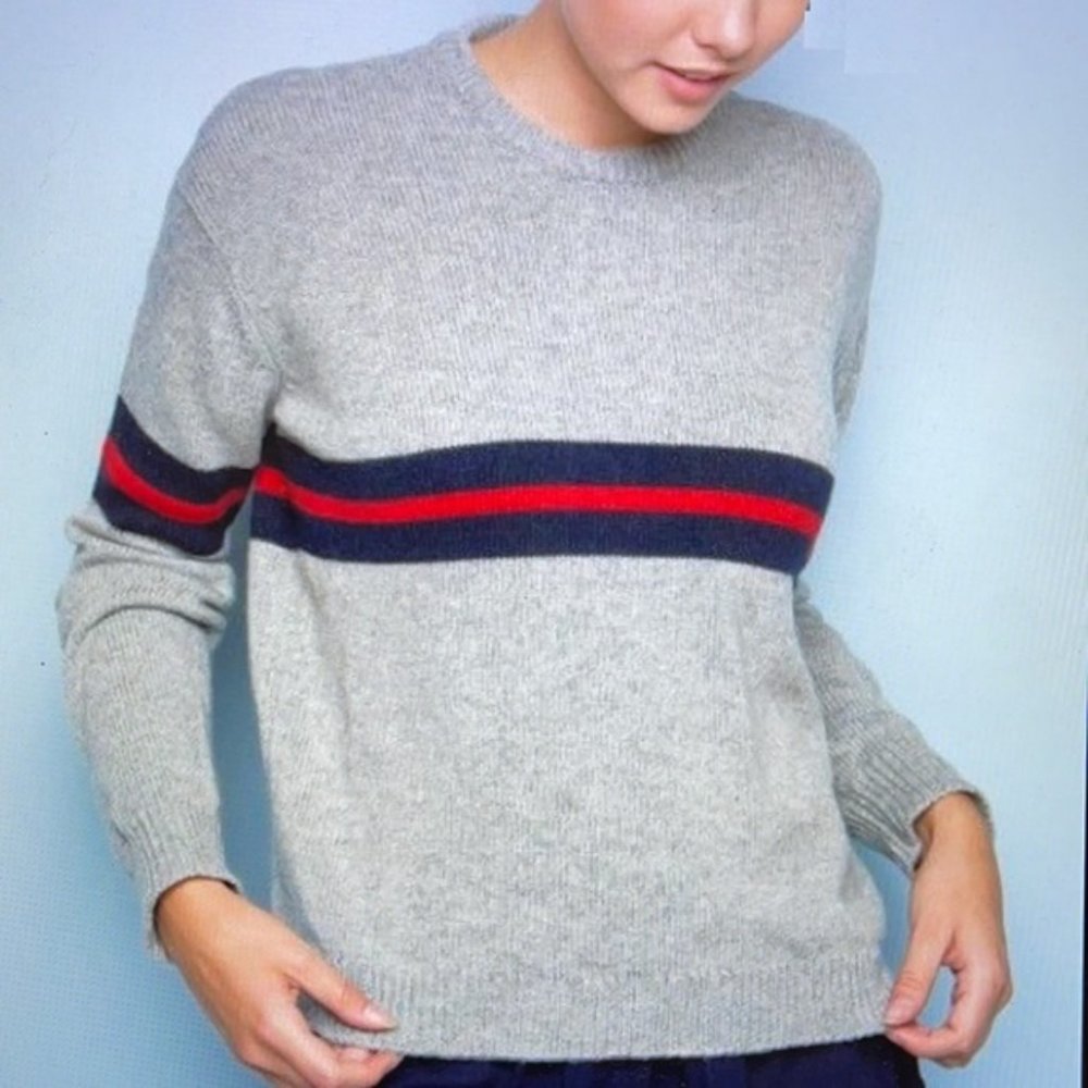Brandy Melville gray sweater with stripe